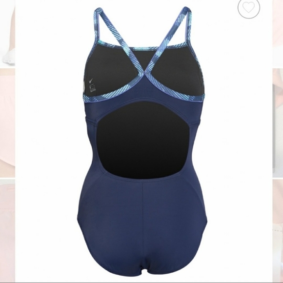 🌞NWT Nike Navy One Piece Swimsuit Sz L - Picture 2 of 5